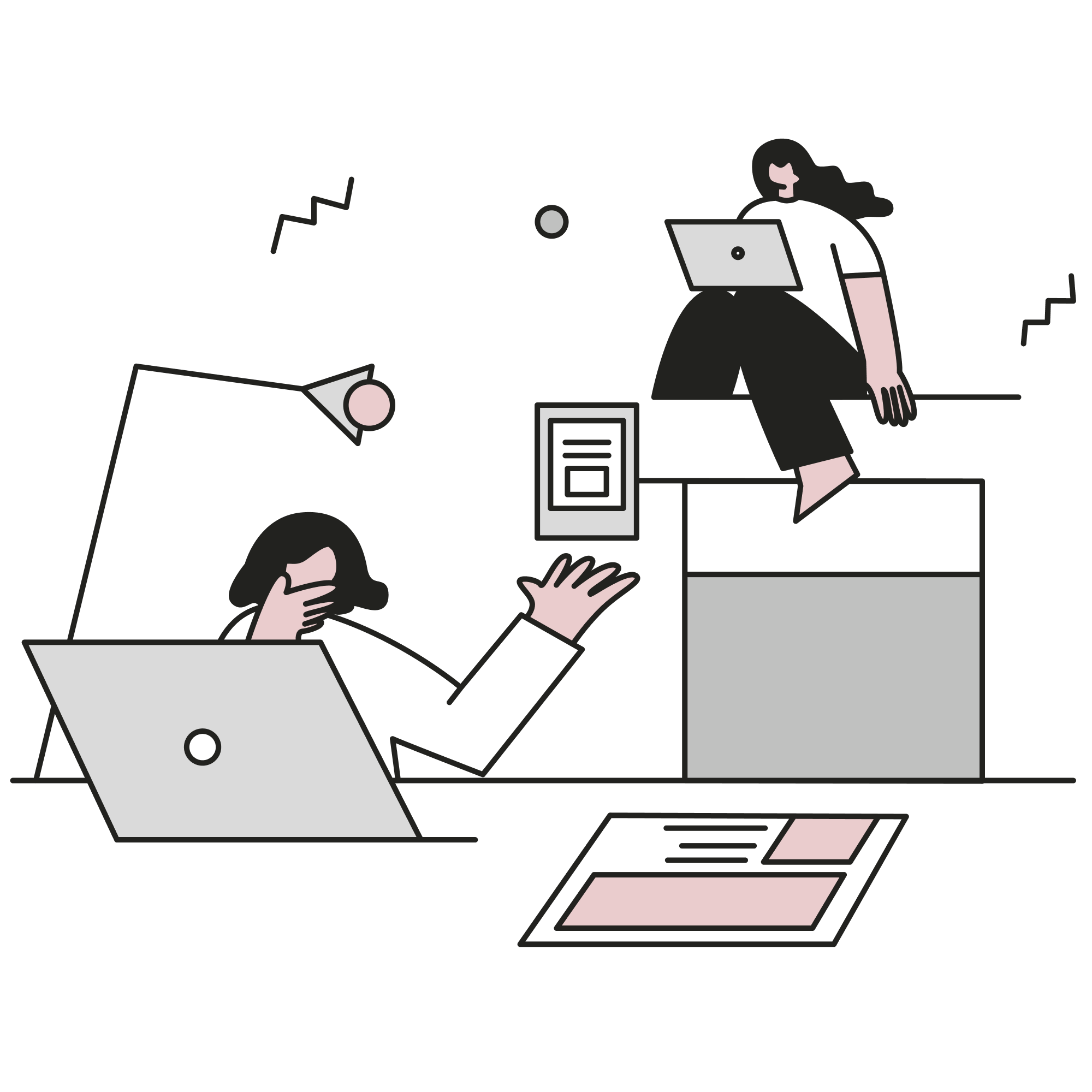 ビジネスパートナー提携支援 イラスト